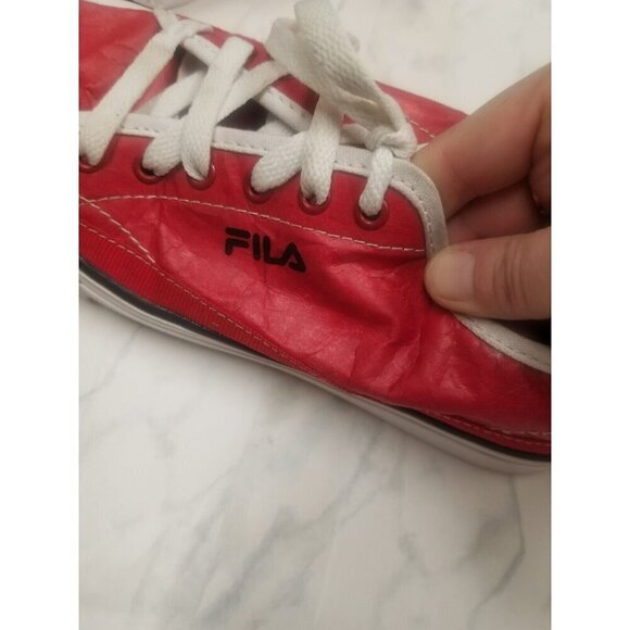 womens fila sneakers size 6.5 Red Synthetic Material On The Outside. Rare! - Picture 7 of 12